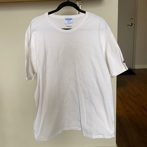 Oversized white Champion tee